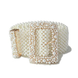 Elegant Wide pearl belt