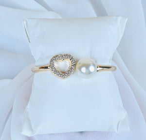 Pearls and Rhinestone Bracelets Bangles