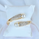 Rhinestone Cuff Bracelet Alloy Statement Bangle