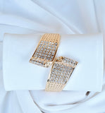 Rhinestone Cuff Bracelet Alloy Statement Bangle