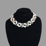 Punk Chunky White Acrylic Thick Chain Choker Necklace Women Hiphop