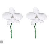 Alloy painted leaf flower stud earrings