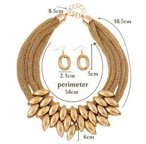 Elegant Vantage Gold Mescal Chain Necklace