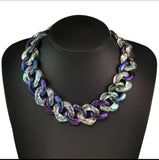 Acrylic multi pastel coloured  necklace.