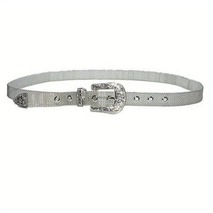 Silver Mesh Metal Belt  For Pants Jeans