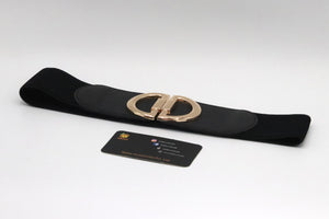 Wide Elastic leather Belt