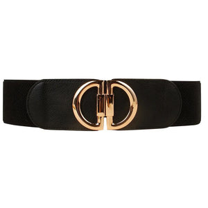 Wide Elastic leather Belt