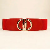 Wide Elastic leather Belt