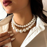 Double layer Pearl Neck Chokar